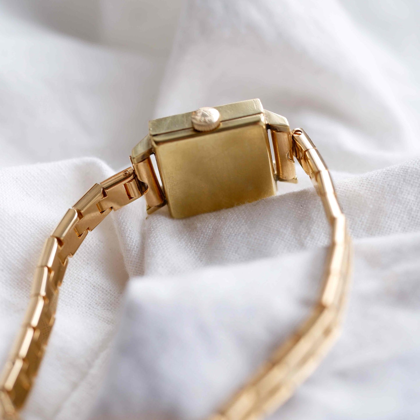 Longines Tank Mechanical: Cocktail Ladies 60s Golden White Sunburst Dial
