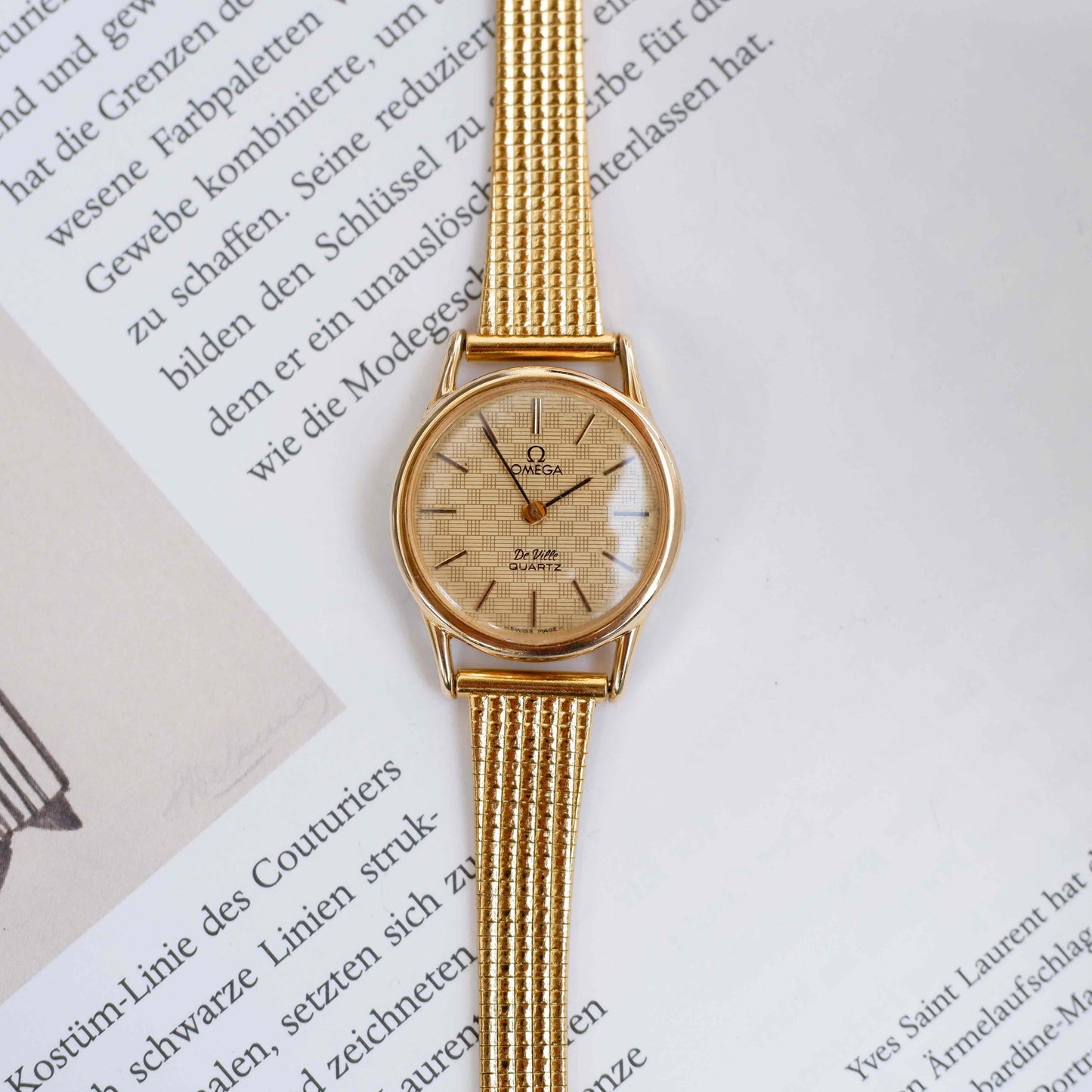 Omega De Ville: Vintage Ladies Watch 80s Structured Dial