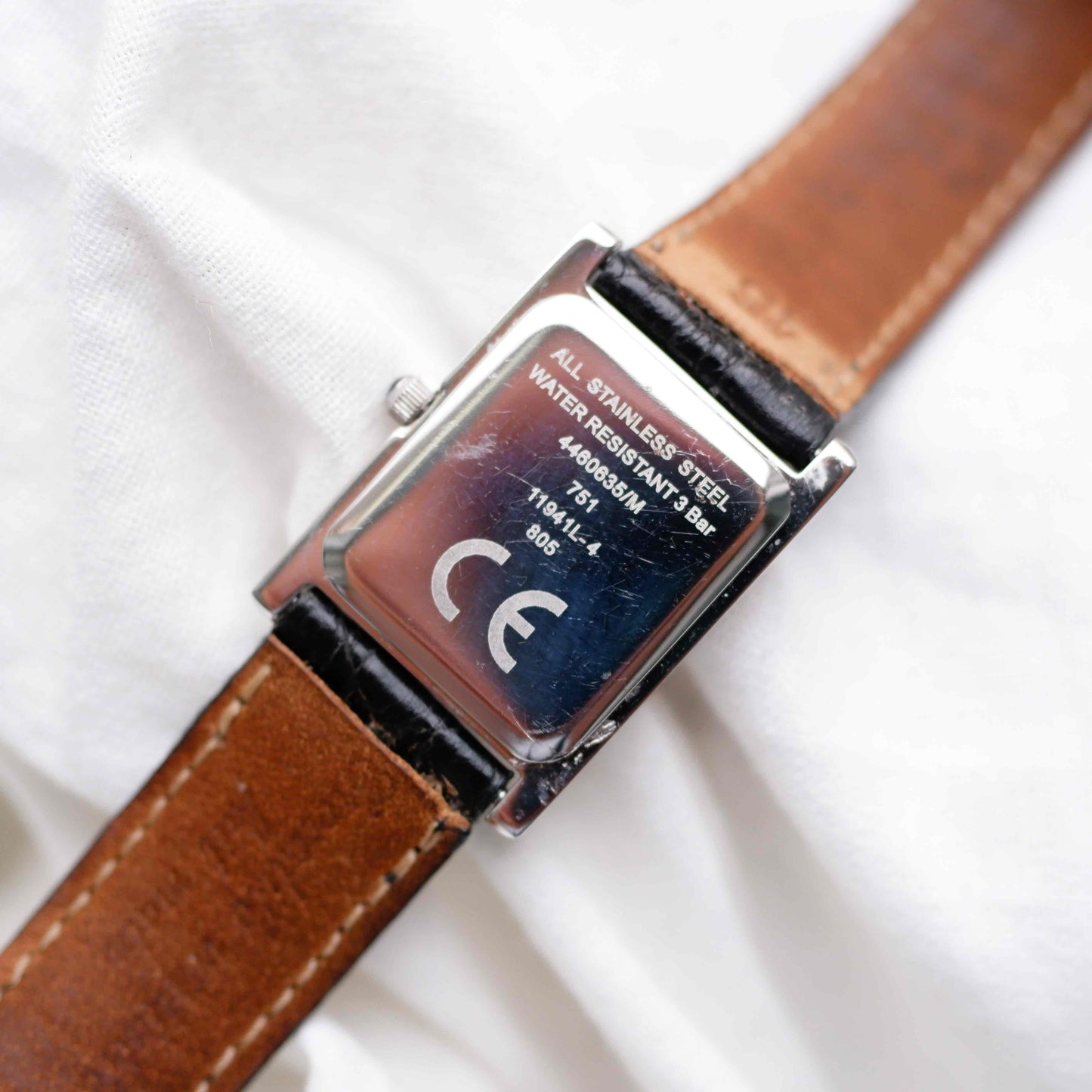 Dugena Tank: Vintage Ladies Watch 00s Silver Rectangular Style White Dial