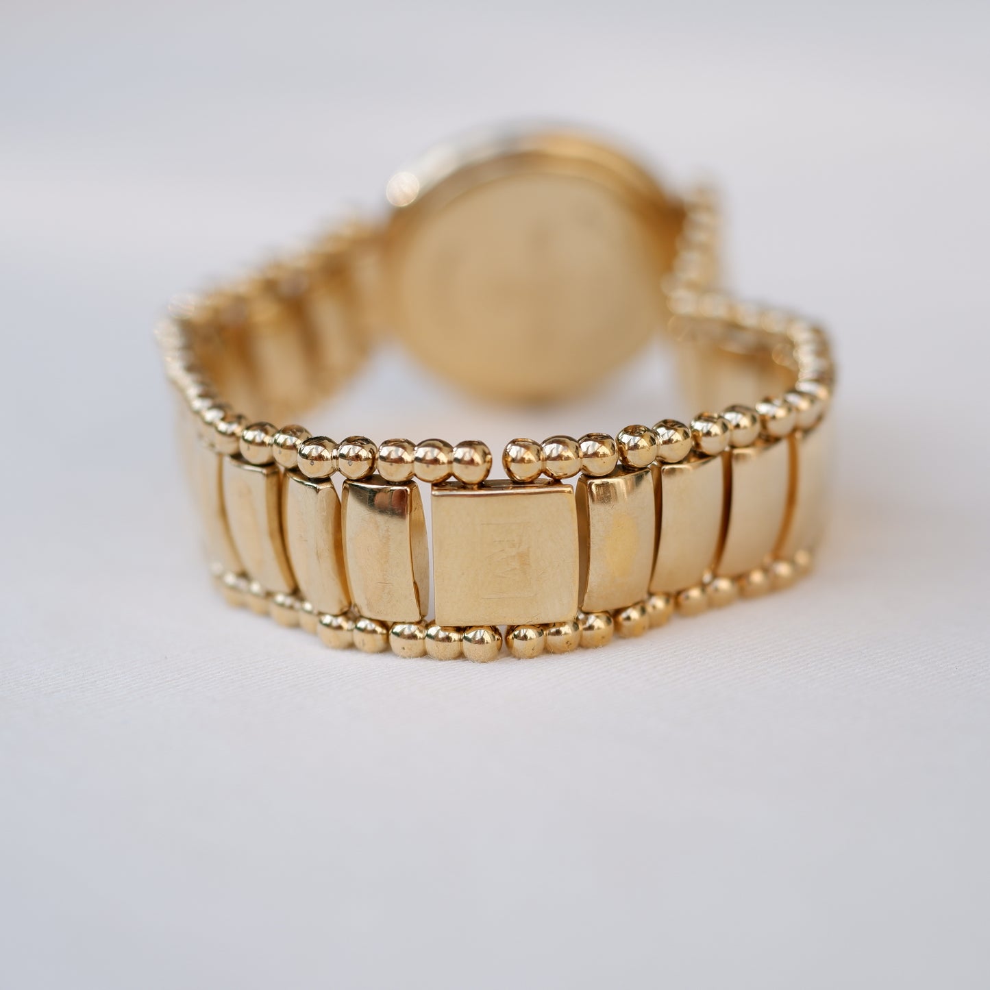 Raymond Weil Vintage Ladies Watch: 90s Golden with Black Diamond-Set Dial