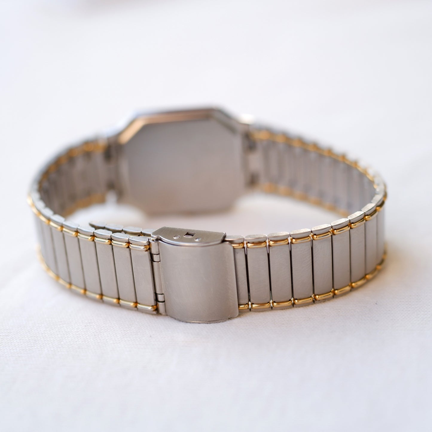 Seiko Vintage Watch: Ladies 80s Golden Two Tone with Gray Dial