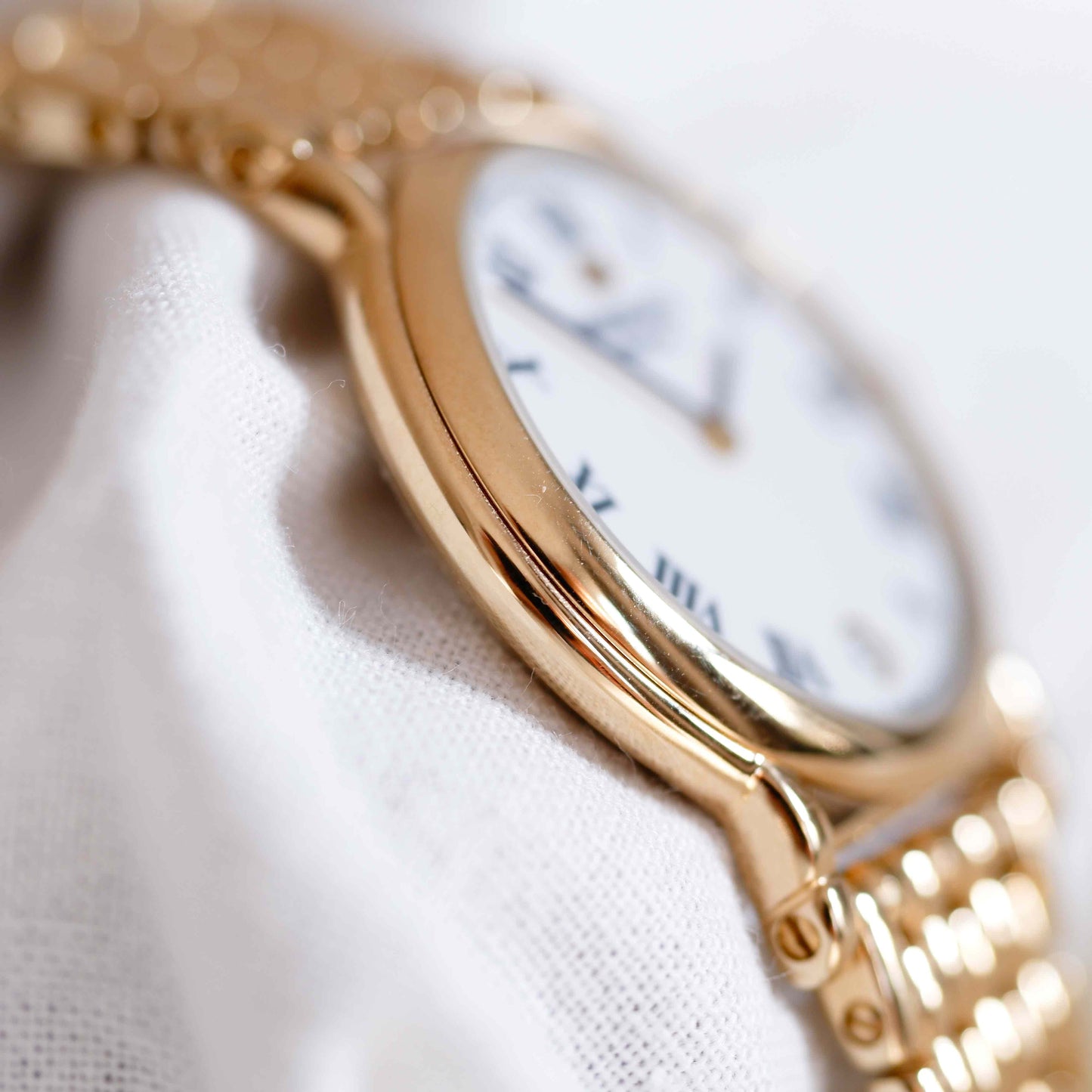Raymond Weil Watch: Vintage Ladies 90s Gold with Roman Numerals - New Old Stock (NOS)