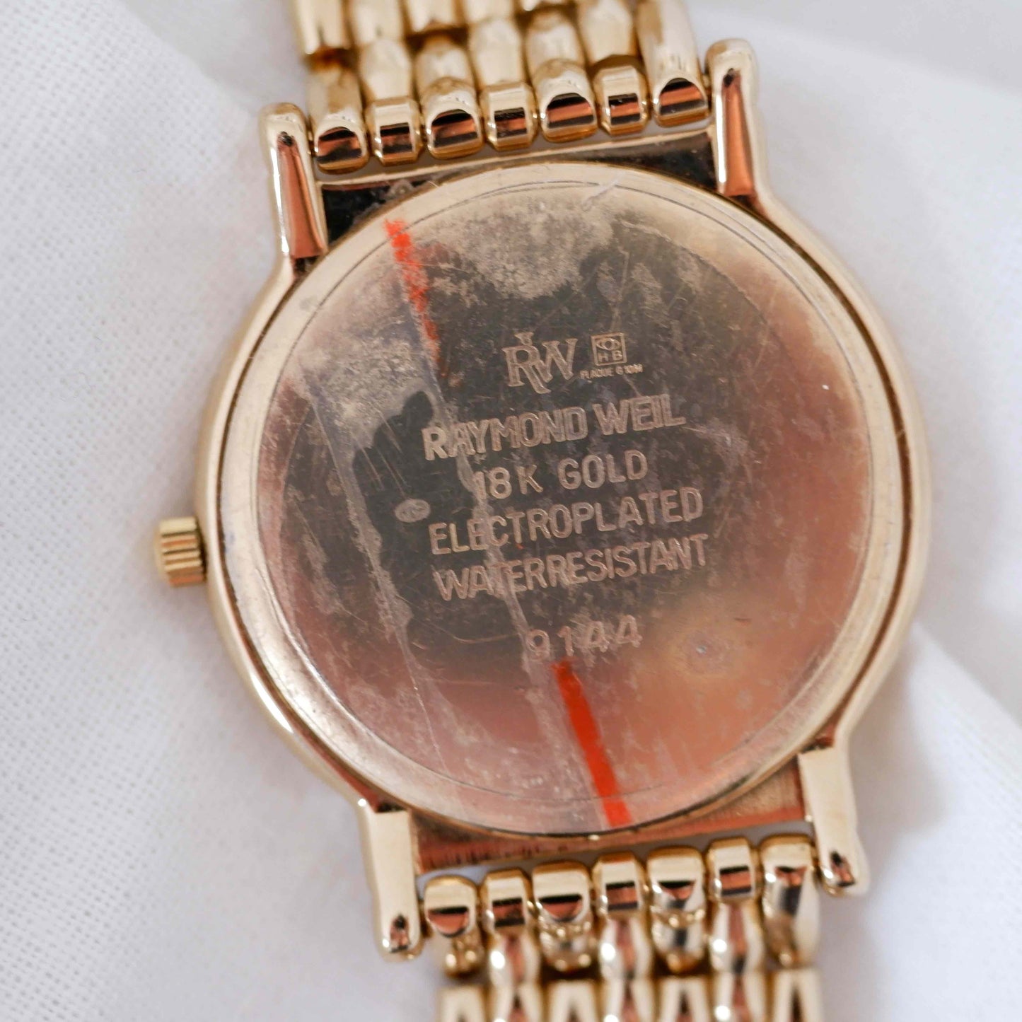 Raymond Weil Watch: Vintage Ladies 90s Gold with Roman Numerals - New Old Stock (NOS)