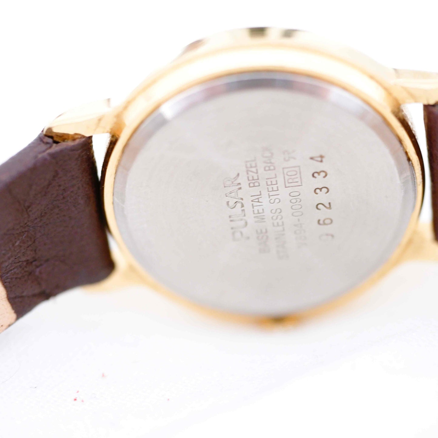 Pulsar Moon Phase Watch: Ladies 90s Gold with Elegant Numerals Blue White Dial