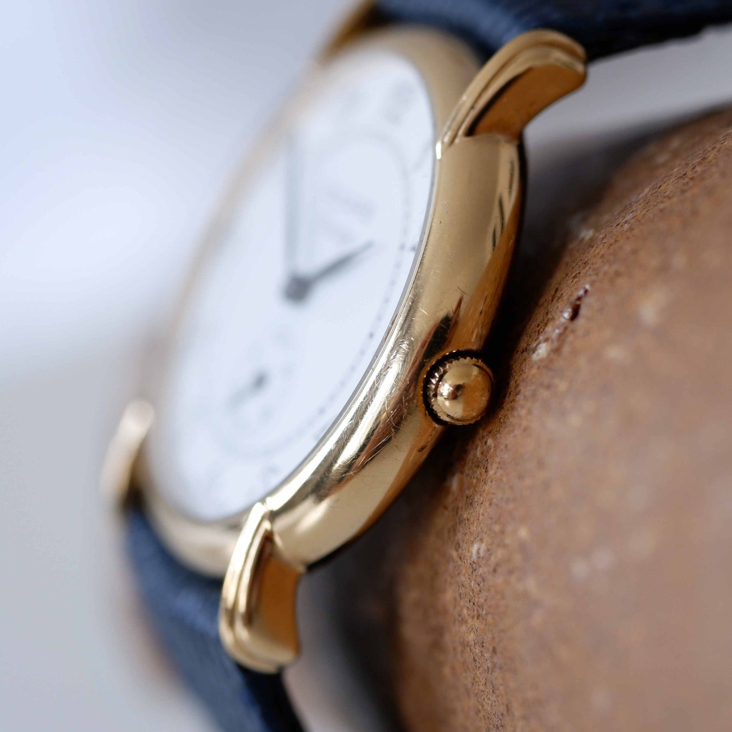 Picard Prestige Vintage Ladies Watch: 90s Golden Two Hand with Classic Small Second | Side View Right