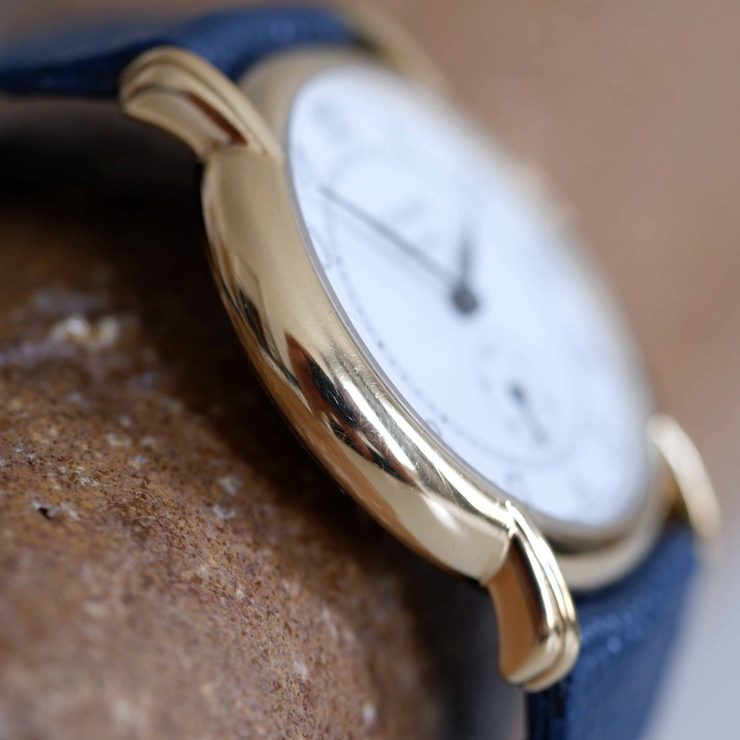 Picard Prestige Vintage Ladies Watch: 90s Golden Two Hand with Classic Small Second | Side View Left