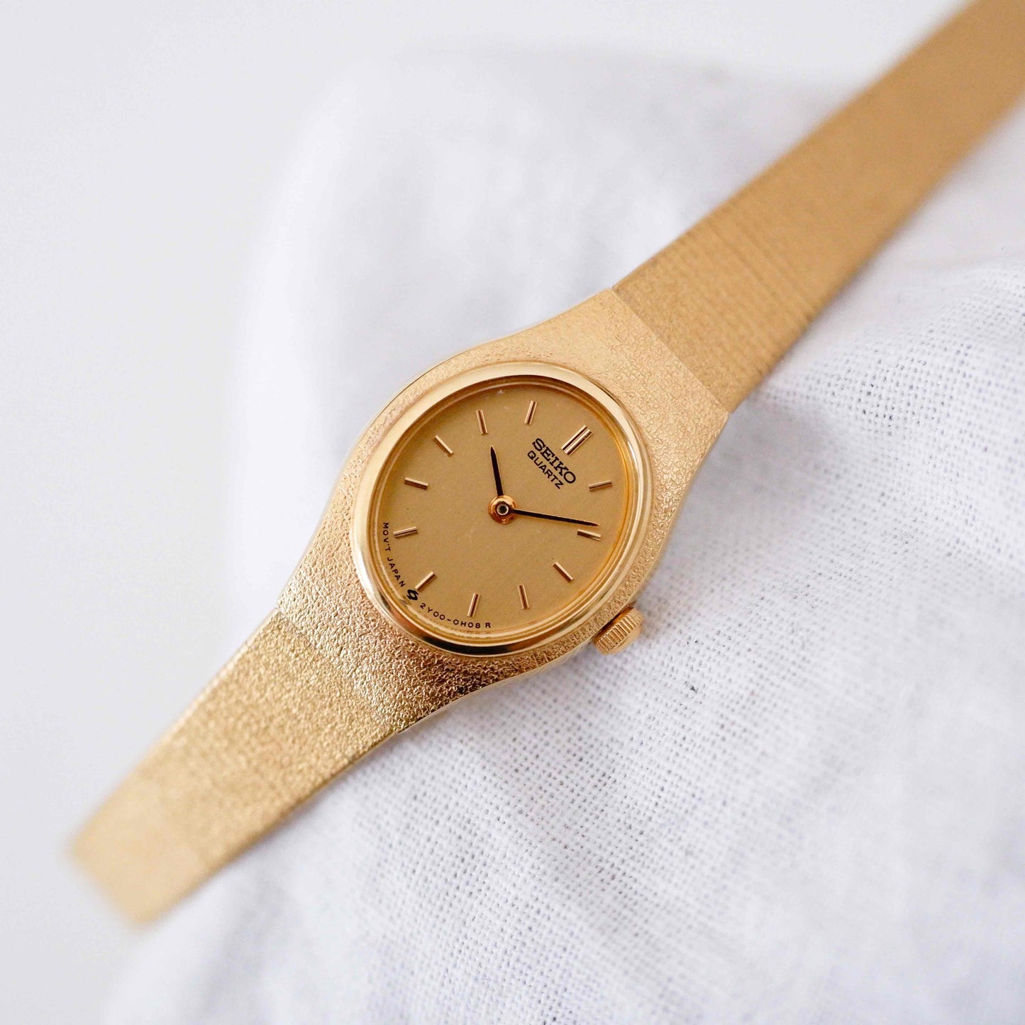 Seiko Cocktail Watch: Ladies 80s Golden Champaign Dial - New Old Stock