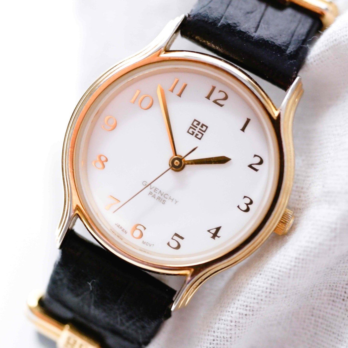 Givenchy Vintage Watch: Ladies 90s Golden with White Dial