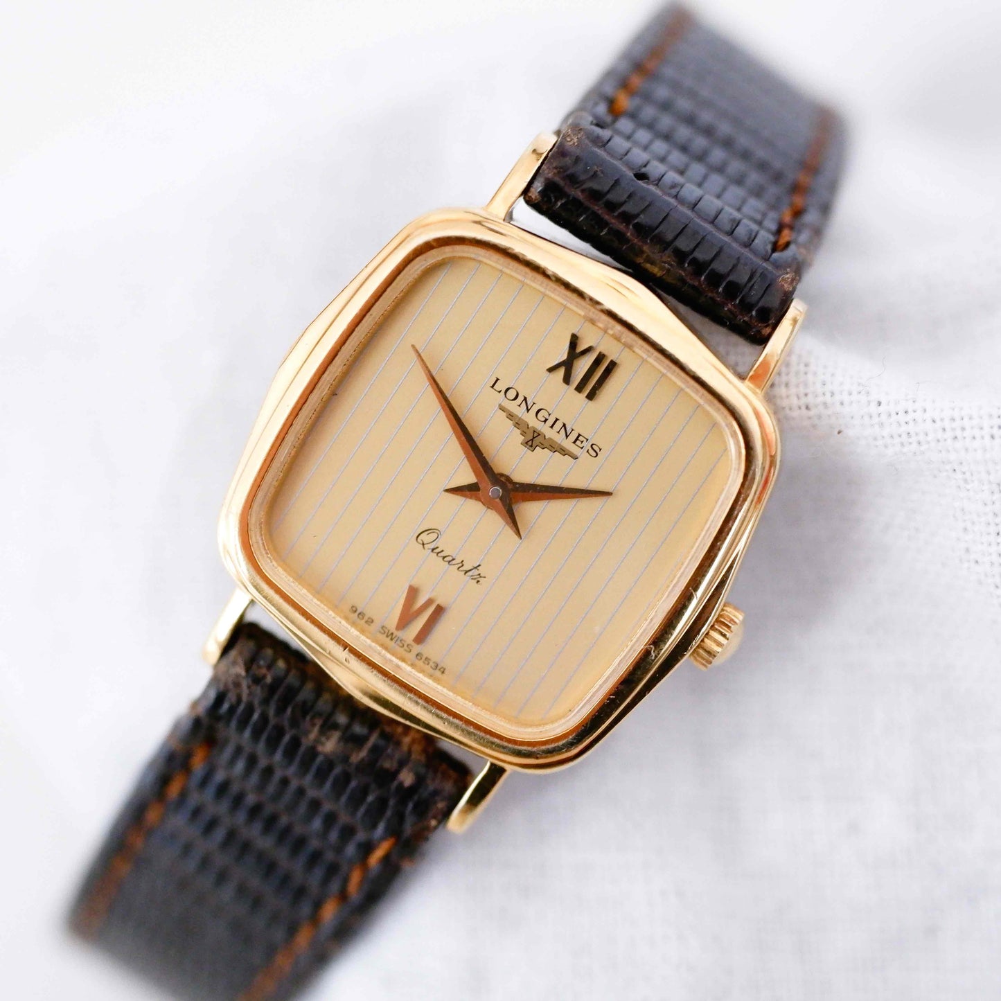Longines Vintage Watch: Ladies 80s Gold and Roman Numerals