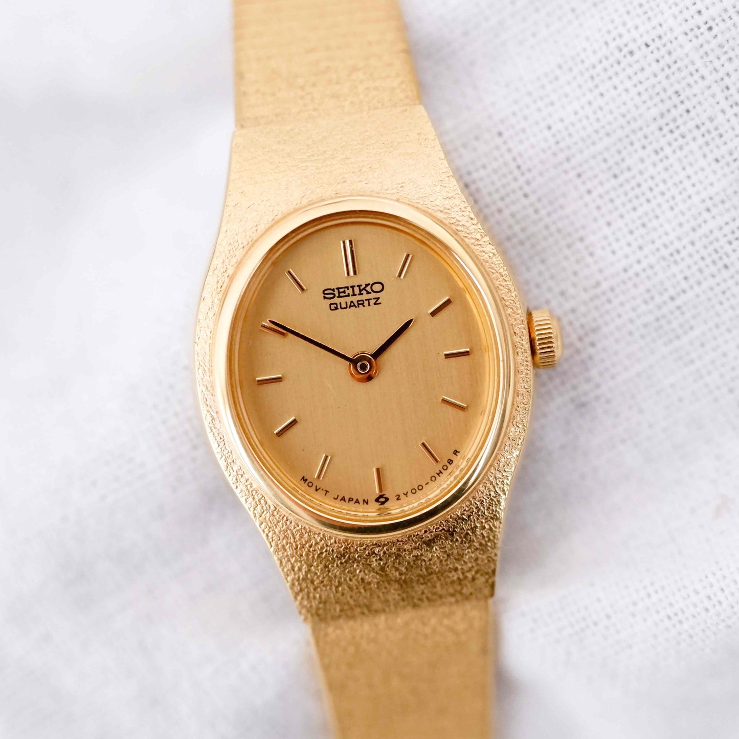 Seiko Cocktail Watch: Ladies 80s Golden Champaign Dial - New Old Stock