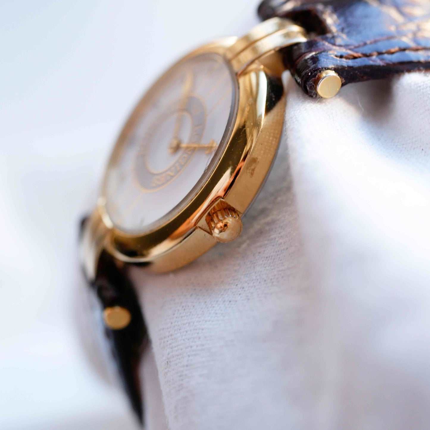 Longines Rodolphe Watch: Vintage Ladies 90s Gold and Roman Numerals