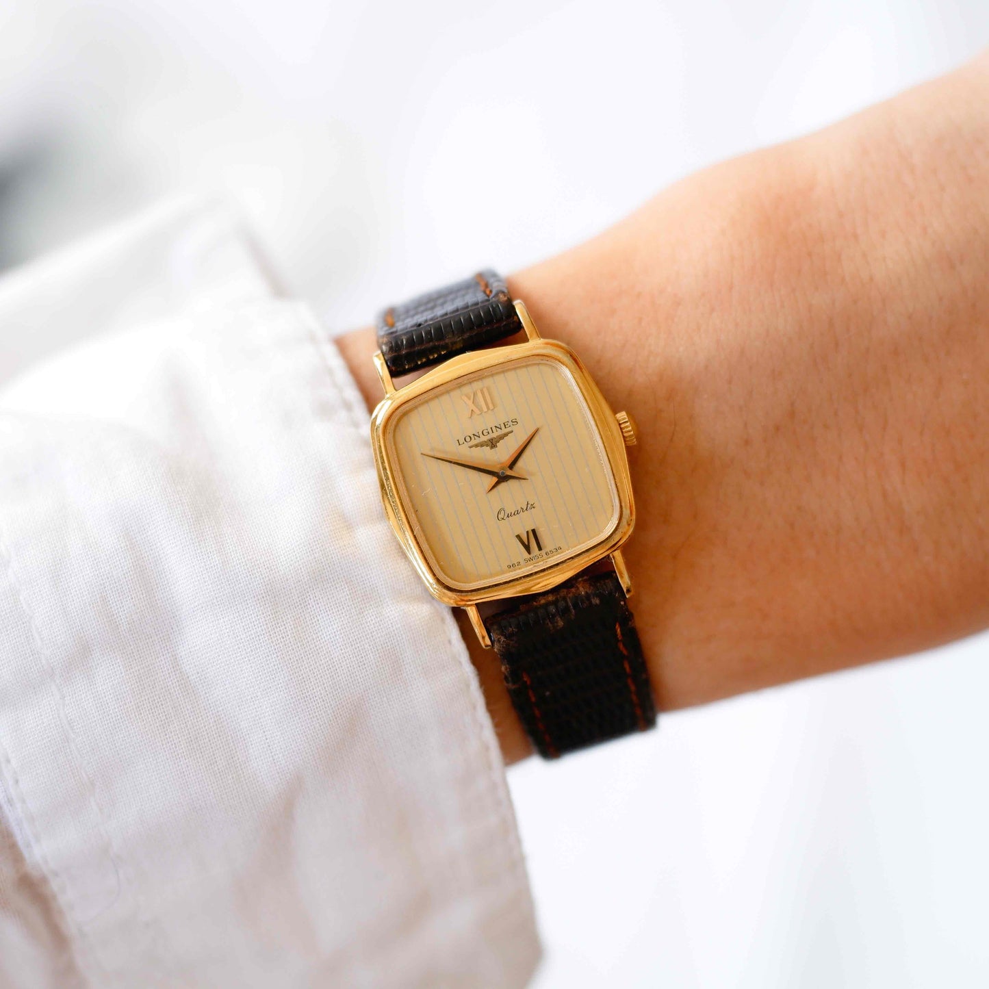 Longines Vintage Watch: Ladies 80s Gold and Roman Numerals