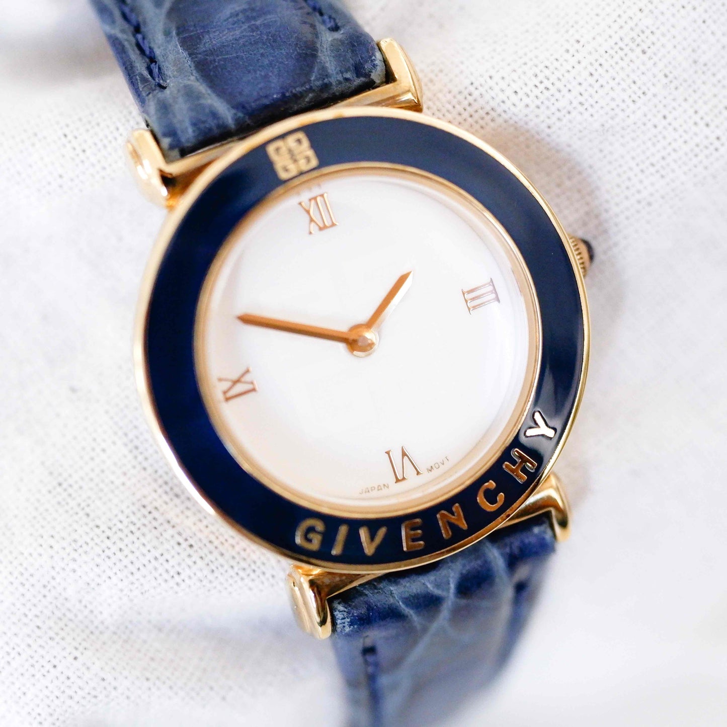 Givenchy Vintage Watch: Ladies 90s Golden with White Dial - New Old Stock