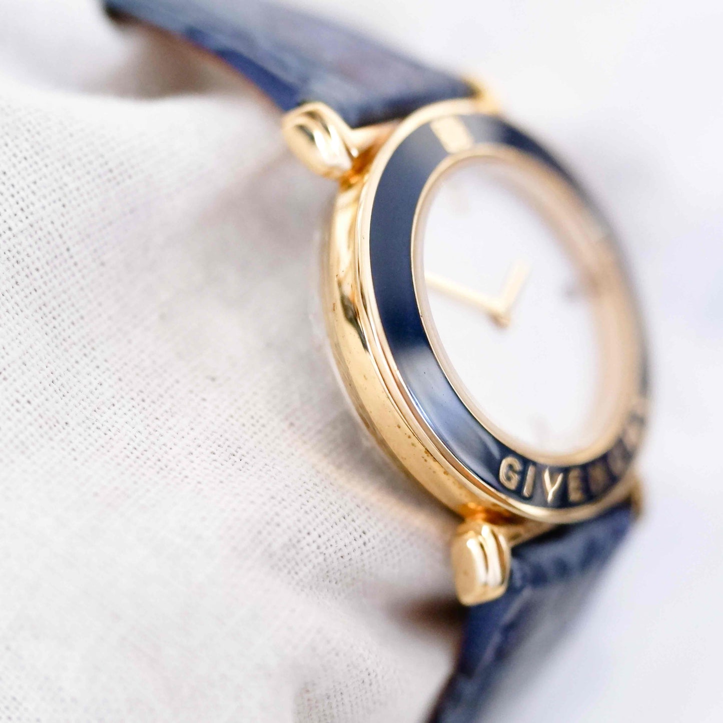 Givenchy Vintage Watch: Ladies 90s Golden with White Dial - New Old Stock