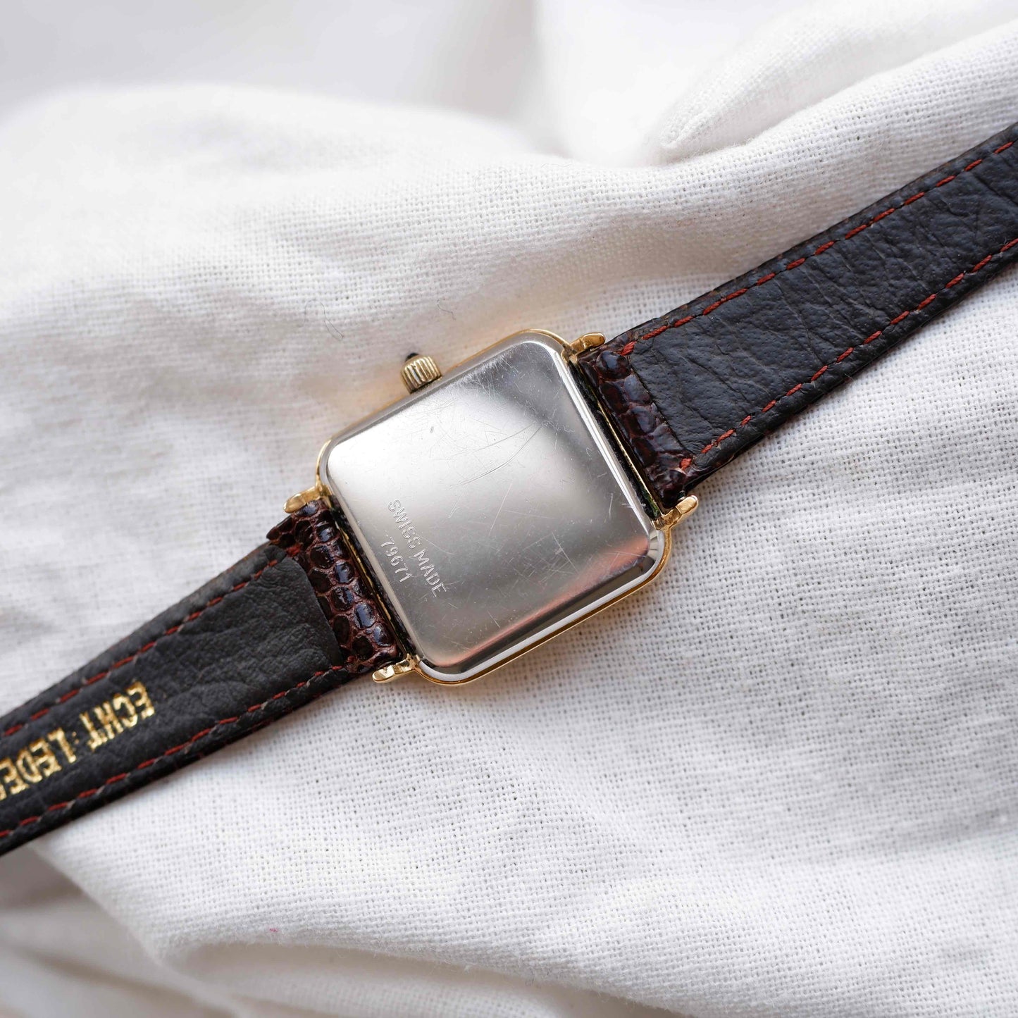 Maurice Lacroix Tank: Vintage Ladies Watch 80s Golden Champagne Dial