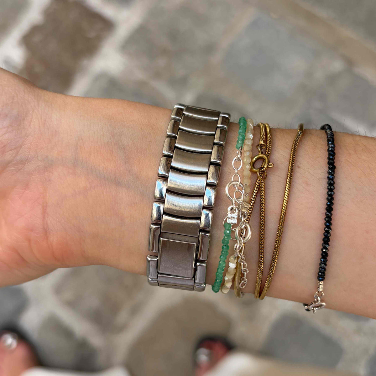 Citizen Tank Watch: Ladies Vintage 90s Silver Steel Integrated Bracelet