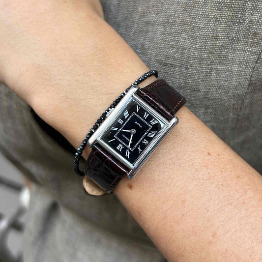 Dugena Club Watch: Vintage Ladies 70s Elegant Rectangular Style Roman Numerals