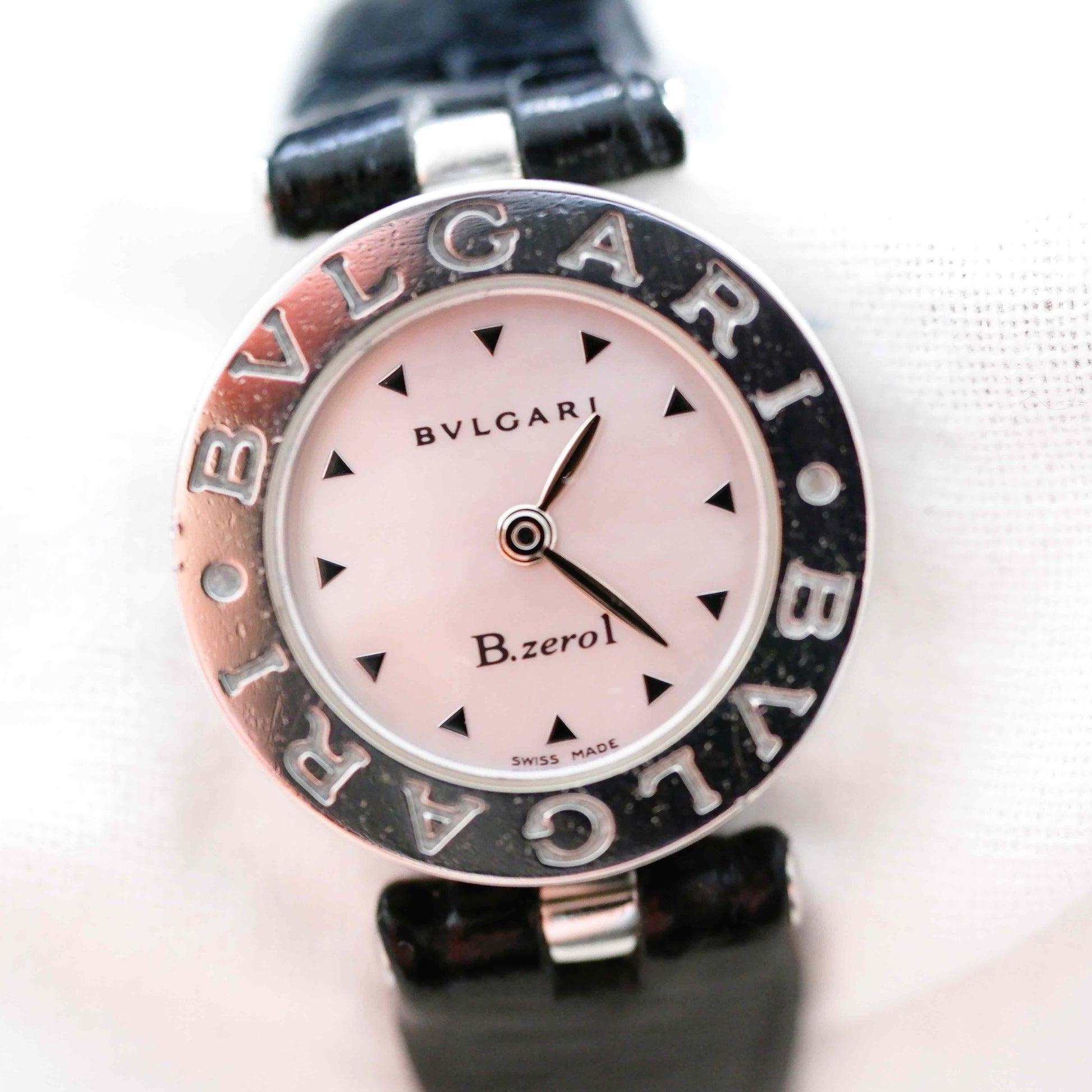 Bulgari B.Zero1 Vintage Ladies Watch: 2000s Silver Classic, Mother of Pearl Dial | Second Front Side