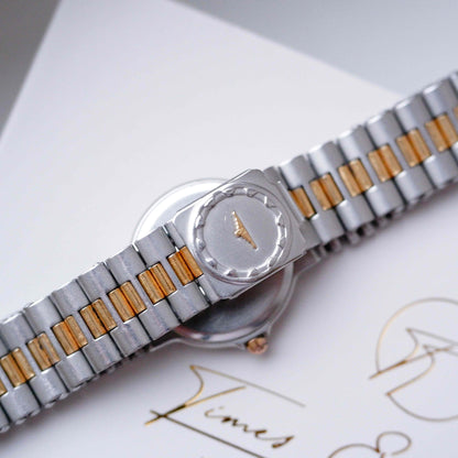 Longines Conquest Classic: Dainty Ladies 80s Two Tone Golden with White Dial