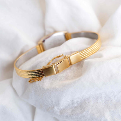 Orient Vintage Watch: 80s Cocktail Ladies Golden Rectangular Style