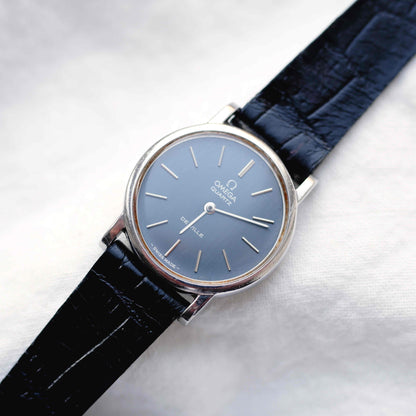 Omega De Ville: Vintage Ladies Watch 80s Stella Blue Dial Quartz