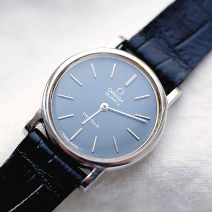 Omega De Ville: Vintage Ladies Watch 80s Stella Blue Dial Quartz