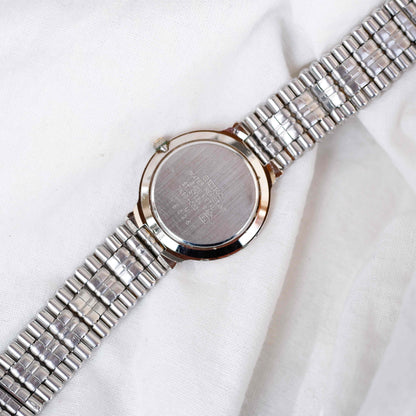 Seiko Dainty Cocktail Watch: Ladies Vintage 90s Two-Tone Blue Hands