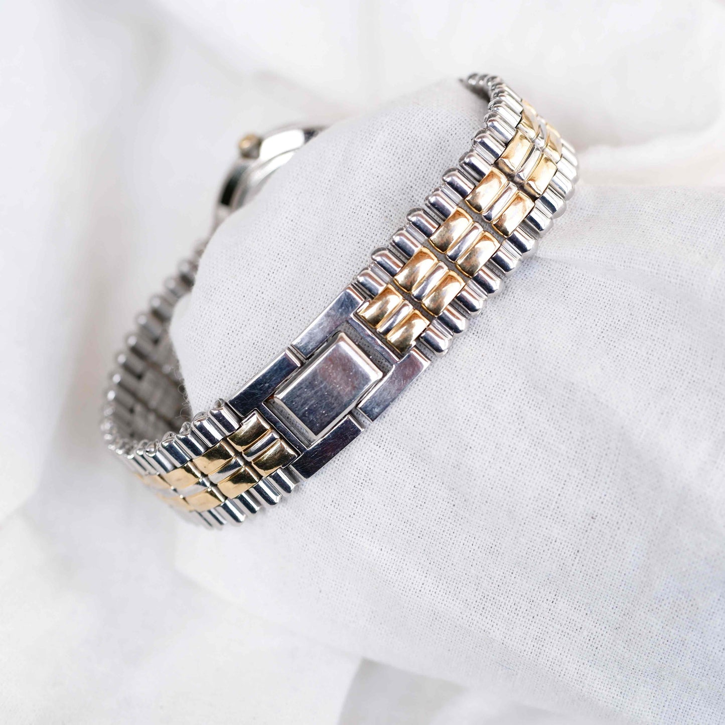 Seiko Dainty Cocktail Watch: Ladies Vintage 90s Two-Tone Blue Hands