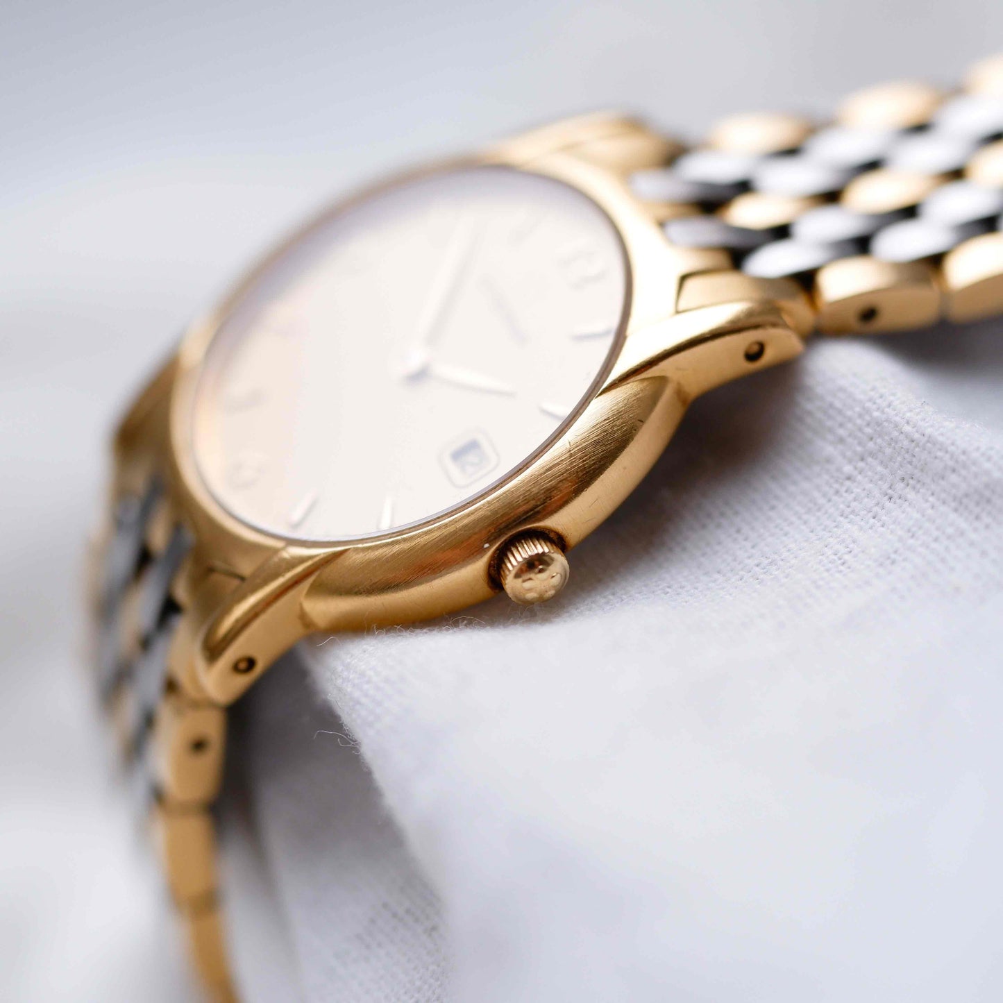 Eterna Vintage Watch: Ladies 90s Two Tone Icon with Champagne Dial