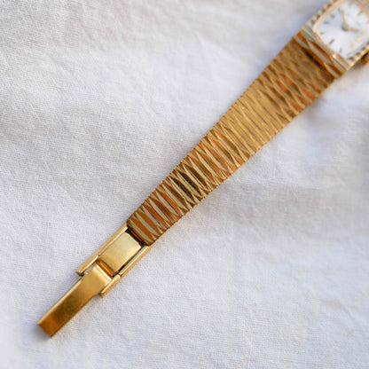 Bifora Cocktail Watch: Mid-Century Ladies 60s Mechanical Golden White Sunburst Dial