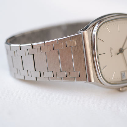 Longines Vintage Watch: Ladies 80s Silver Classic with White Dial