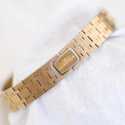 Longines Vintage Watch: Dainty Ladies 70s Golden with Champagne Sunburst Dial