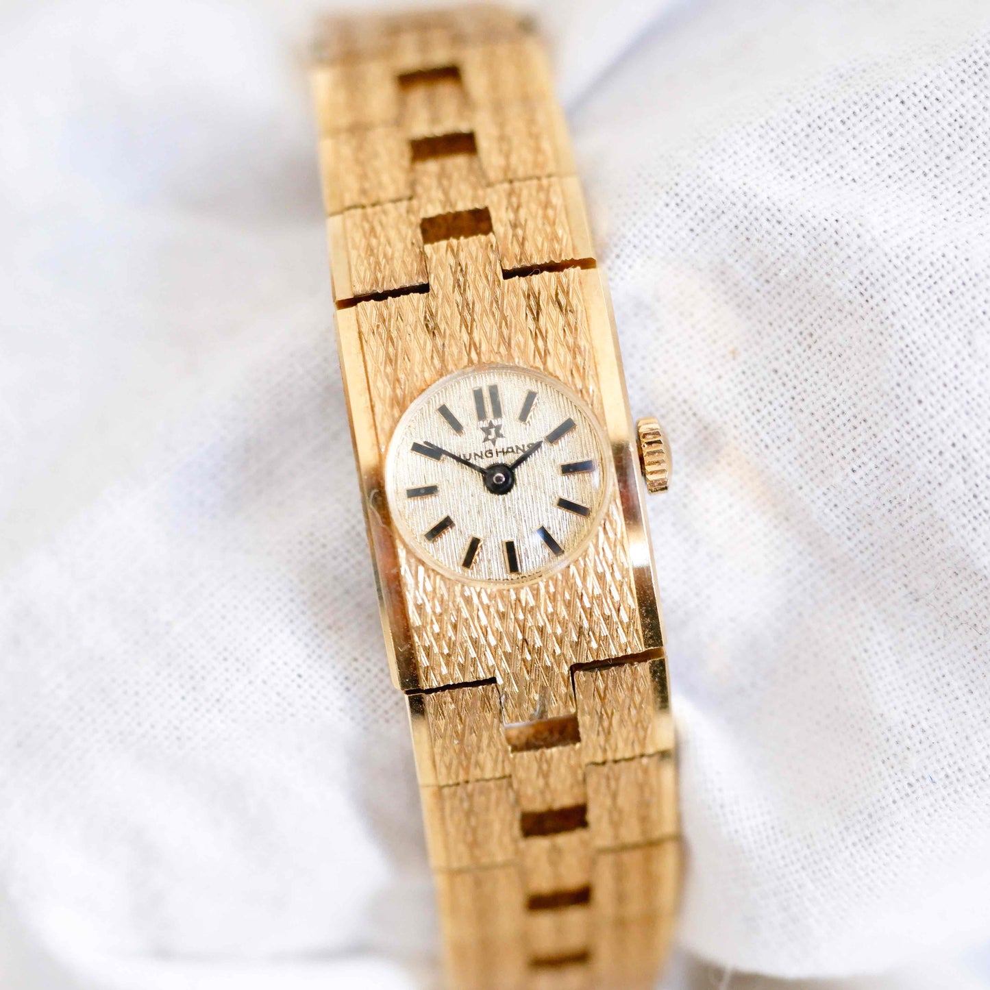 Junghans Cocktail Watch: Vintage Ladies 60s Golden Dainty with Mechanical Movement