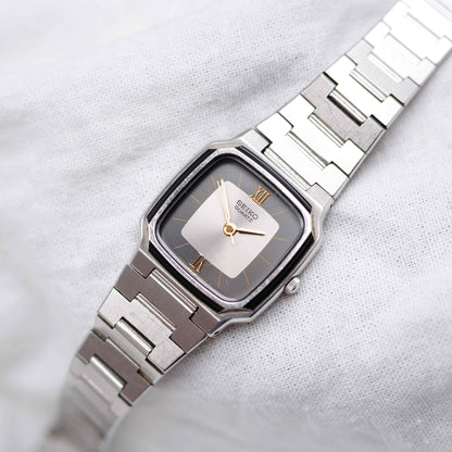 Seiko Vintage Watch: Ladies 80s Two-Tone Dial with Integrated Bracelet