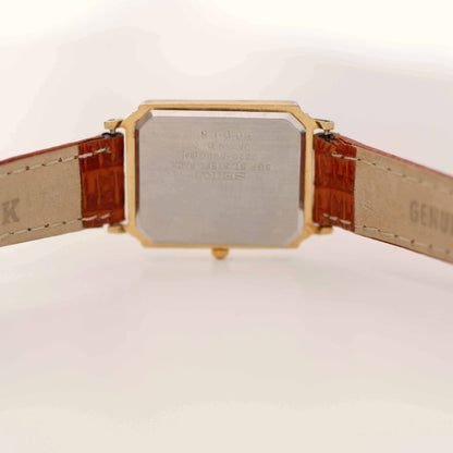 Seiko Vintage Ladies Watch: 90s Gold Rectangular Style Elegant Roman Dial | Back Side