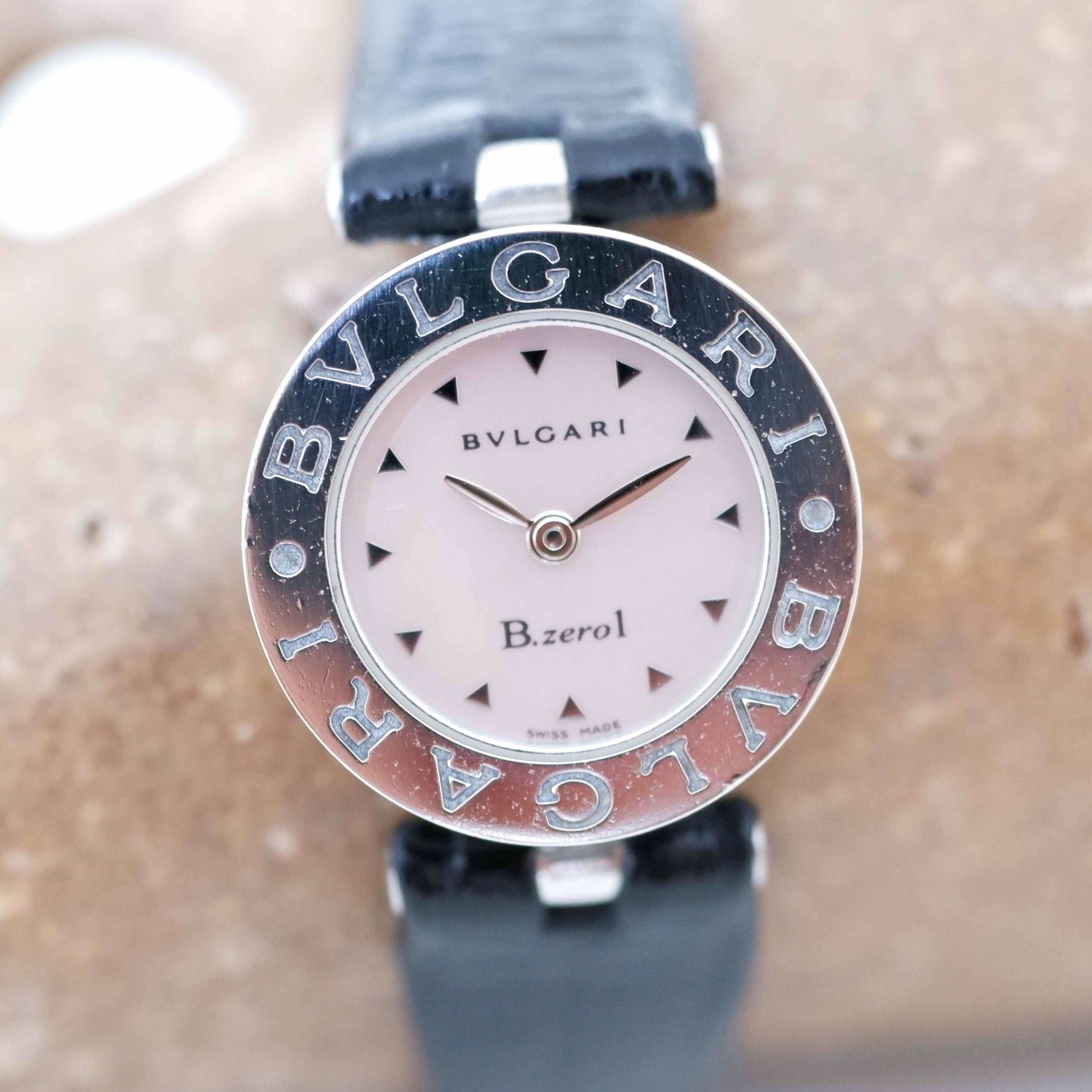 Bulgari B.Zero1 Vintage Ladies Watch: 2000s Silver Classic, Mother of Pearl Dial | First Front Side