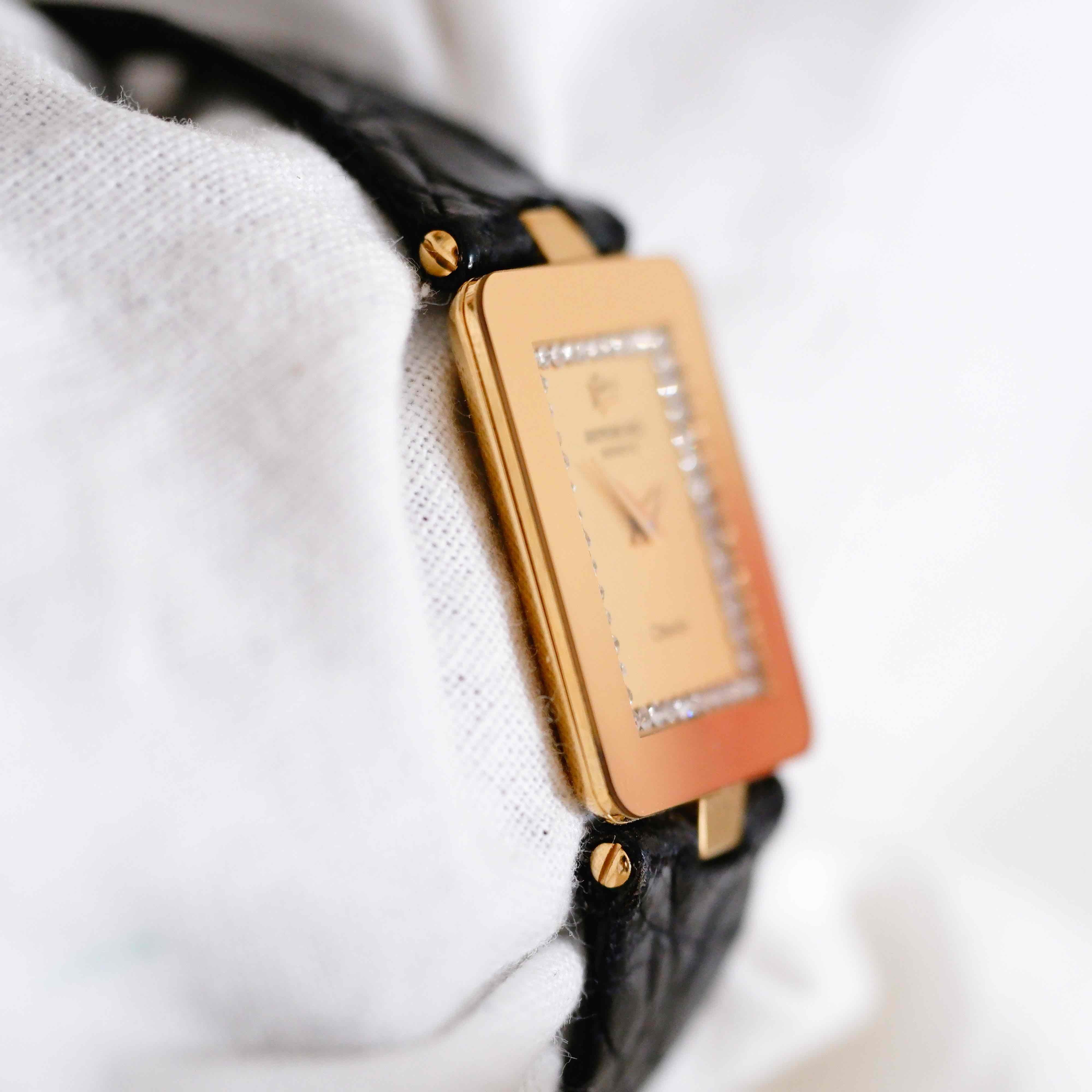 Raymond Weil Othello Vintage Ladies Watch: 80s Golden Rectangular