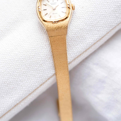 Citizen Cocktail Watch: Vintage Ladies 80s Golden Dainty with Champagne Dial