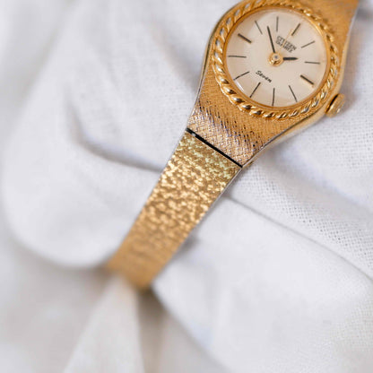 Citizen Cocktail Watch: Vintage 70s Ladies Golden Dainty with Light Gold Dial