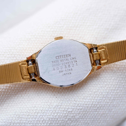 Citizen Cocktail Watch: Vintage Ladies 80s Golden Dainty with Champagne Dial