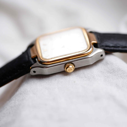 Vintage Certina Tank: Ladies DS 90s Two-Tone Classic White Dial