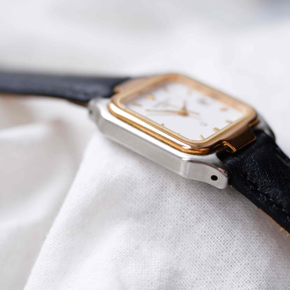 Vintage Certina Tank: Ladies DS 90s Two-Tone Classic White Dial