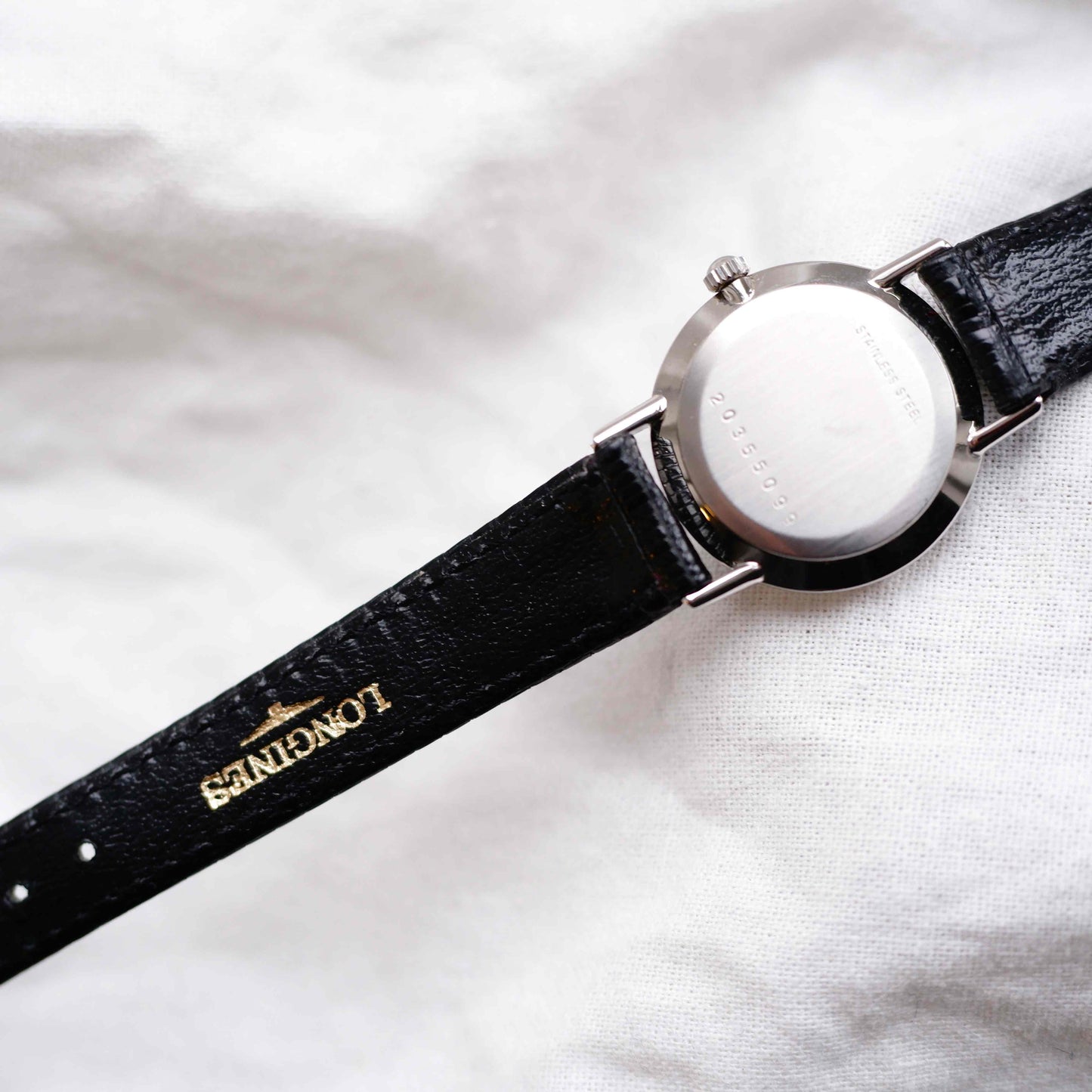 Longines Vintage Watch: Ladies 80s Minimal White Dial - NOS