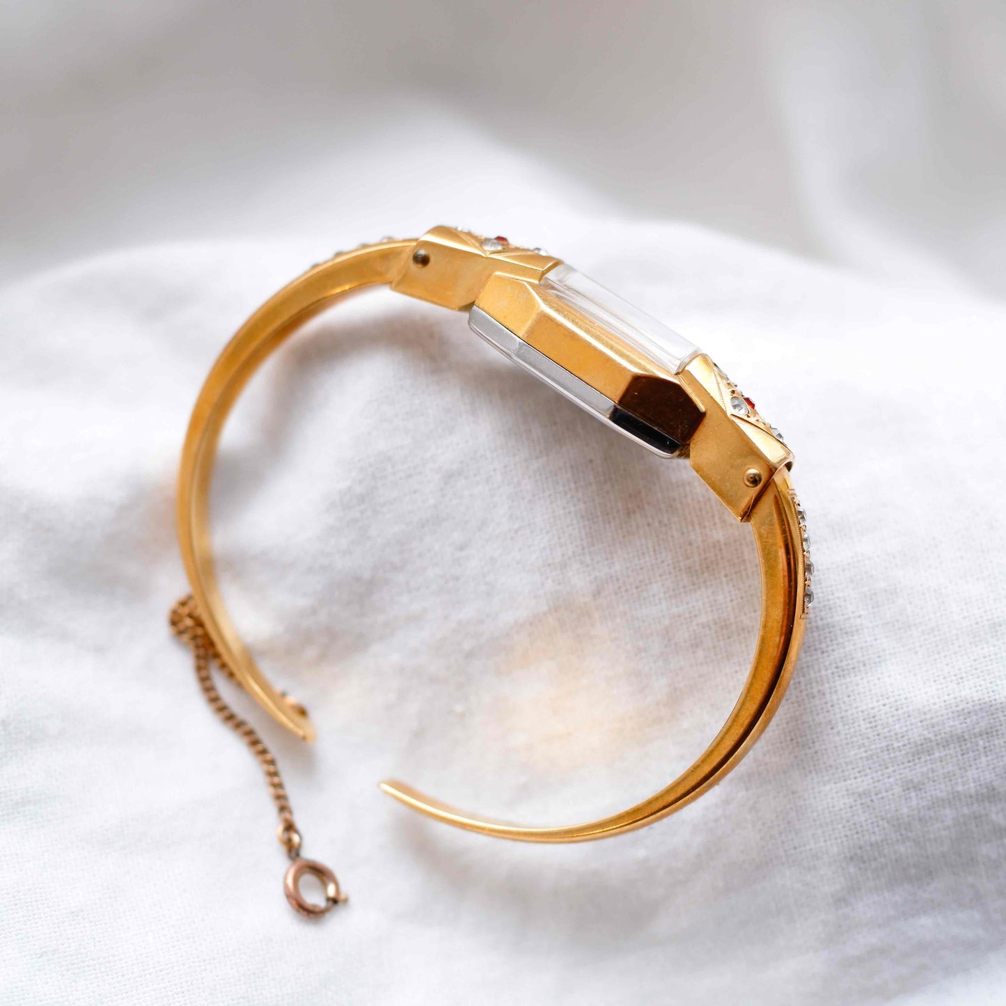 Repco Bangle Watch: Vintage Ladies 70s Golden Mechanical with original Box