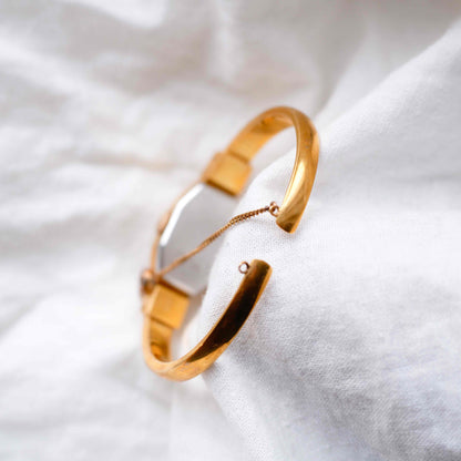 Repco Bangle Watch: Vintage Ladies 70s Golden Mechanical with original Box