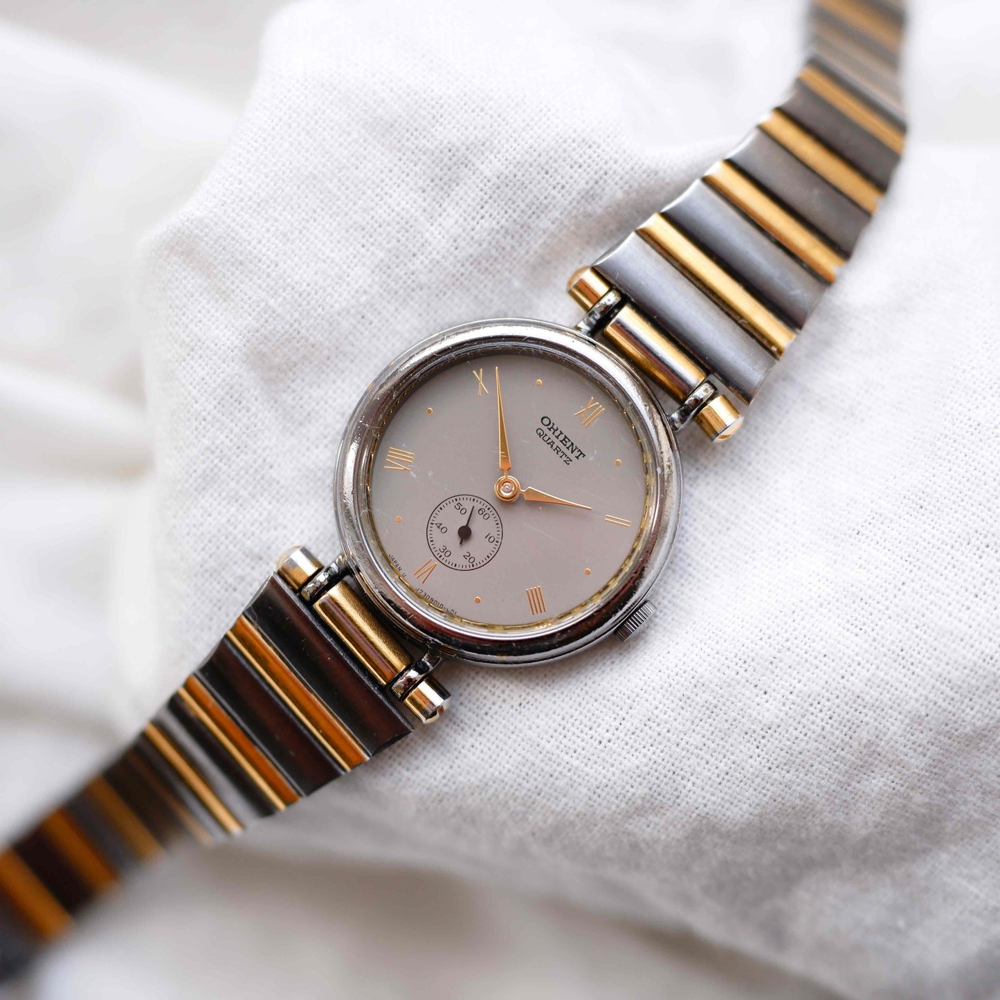 Orient Vintage Watch: 80s Cocktail Ladies Two Tone Small Second