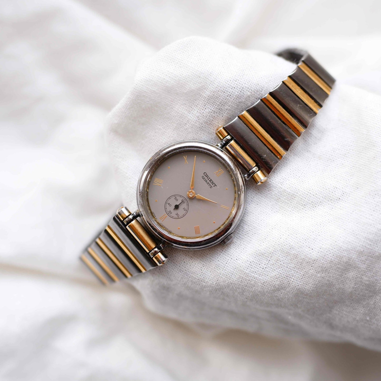 Orient Vintage Watch: 80s Cocktail Ladies Two Tone Small Second