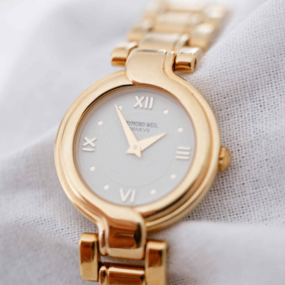 Raymond Weil Cocktail: Vintage Ladies 90s Gold with Elegant Roman Numerals