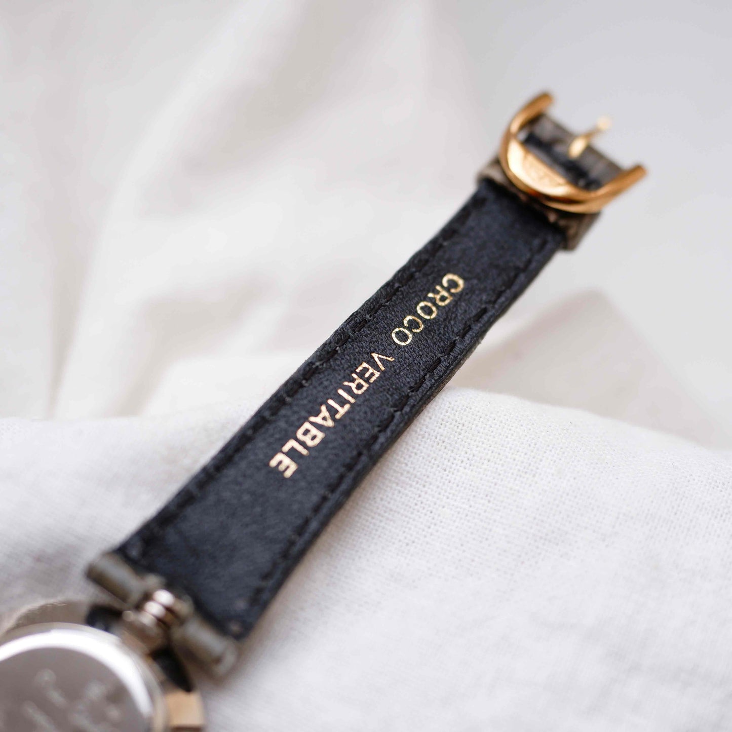 Pierre Cardin Vintage Watch: Two-Tone Ladies Golden Watch 80s Gray Dial - NOS