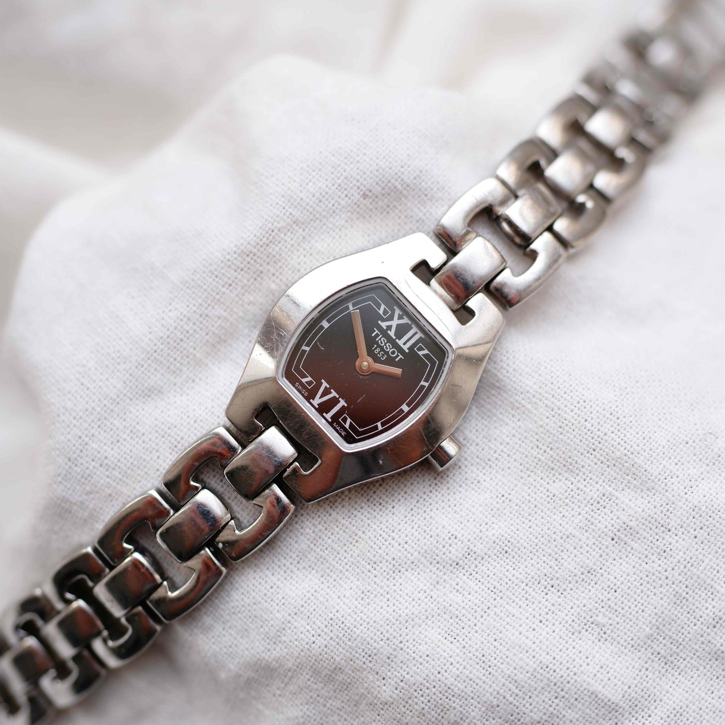 Tissot Vintage Watch: Ladies 90s Tank Style Stella Black Dial